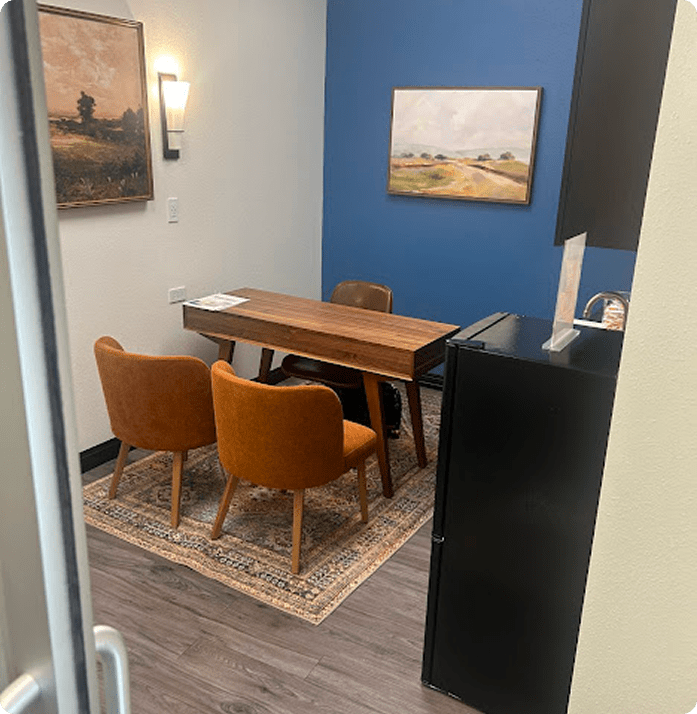 Lite Medical interior treatment room in Suite 203, located inside My Salon Suite in Minnesota.