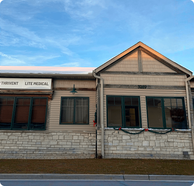Outside view of the Lite Medical clinic at 3269 19th St NW, Rochester, MN.