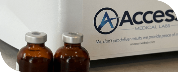 Medication vials and professional lab equipment used at Lite Medical for physician-supervised treatments in Rochester Minnesota.