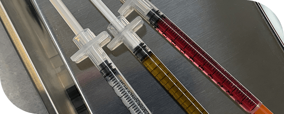Sterile medical tray with syringes and alcohol prep pad prepared for injectable treatment at Lite Medical.