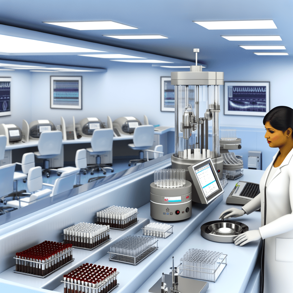 Modern clinical laboratory with medical instruments representing diagnostic precision for GLP-1 body composition monitoring in Eden Prairie