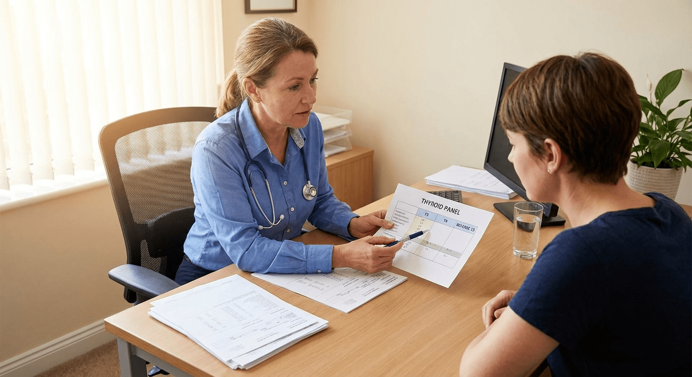 A physician consults with a patient about fasting and reverse T3 at Lite Medical's Eden Prairie clinic, providing physician-led care for managing metabolic slowdown.