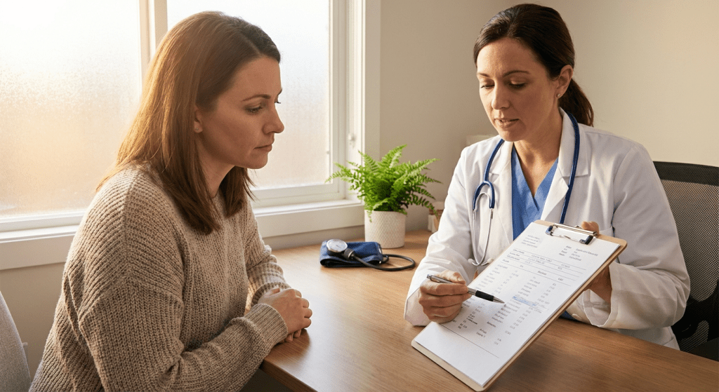 A physician-led discussion on hormone therapy for women in their 30s at Lite Medical's Bloomington clinic, focusing on personalized care and monitoring.