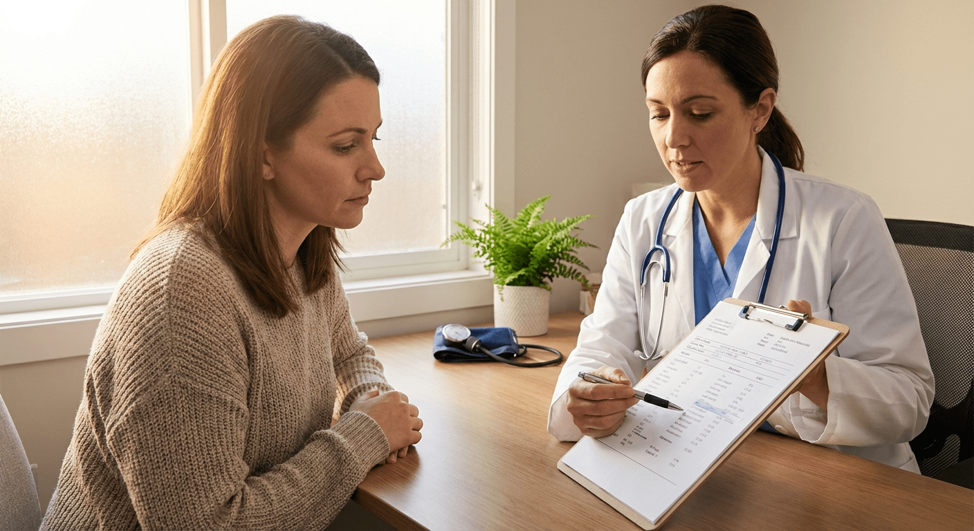 A physician-led discussion on hormone therapy for women in their 30s at Lite Medical's Bloomington clinic, focusing on personalized care and monitoring.